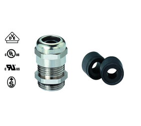 Cable Glands/Grommets - Nickel Plated Brass Metric Cable Glands - 50.620 M/R