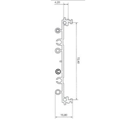 DIN Rail Enclosures and Accessories - DIN Rail 72mm Supports - DIME/M/1125