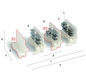 Emech Terminals/Accessories - Tab to Tab Terminal Blocks - HY508/2 V/3F