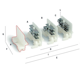 Emech Terminals/Accessories - Tab to Tab Terminal Blocks - HY508/1