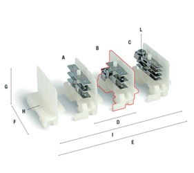 Emech Terminals/Accessories - Tab to Tab Terminal Blocks - HY508 V/3F