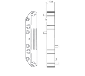 DIN Rail Enclosures and Accessories - DIN Rail 72mm Supports - DIME-M-SE1225