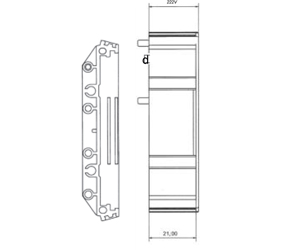 DIN Rail Enclosures and Accessories - DIN Rail 72mm Supports - DIME-M-SE2250