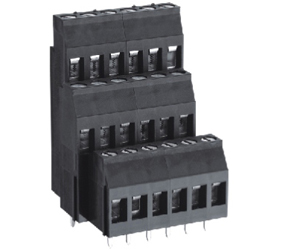 PCB Terminal Blocks, Connectors and Fuse Holders - Rising Clamp - Triple Decker PCB - TL324VH3-42PKS