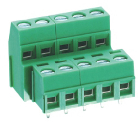 PCB Terminal Blocks, Connectors and Fuse Holders - Rising Clamp - Double Decker PCB - TLD201-06PGS
