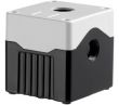 Enclosures - Rectangular Enclosures/Junction Boxes - DE01D-A-GB-1 - Size 1, deep base ABS material grey lid black base with 1 hole