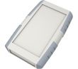 Enclosures - Hand Held Cases - 33133303 - Series 33 - Ergonomically designed hand held ABS enclosure that is snap-fit and screw assembly. The main enclosure is manufactured from robust 3mm thick ABS whilst the separately ordered colour coded corners are manufactured in Polypropylene coated with a TPE non-slip material for more positive handling. An optional EPDM gasket to improve sealing to IP65 is also available and specific models in the range also have an integrated battery compartment which has a screw fixing cover. These products are particularly suitable for housing electronics for remote control or instrumentation applications that require a tough and resilient product.