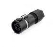 Weatherproof/Waterproof Connectors - TeePlug & Sockets - THB.389.B4A - Mini Socket, 4 pole Screw terminal, 7mm to 13mm cable diameter, IP68 rated 17.5A (AC/DC), 500V, 1 cable entry. Contact Marking: 2-3-4-5