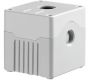 Enclosures - Rectangular Enclosures/Junction Boxes - DE01D-A-GG-1 - Size 1, Deep base ABS material grey base grey lid with 1 hole