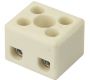 Emech Terminals/Accessories - Steatite Ceramic High Temp. Blocks - DESTB-0252 - 2 Pole steatite steatite ceramic high temperature blocks terminal 32a 450v