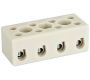 Emech Terminals/Accessories - Steatite Ceramic High Temp. Blocks - DESTB-0254 - 4 Pole steatite steatite ceramic high temperature blocks terminal 32a 450v