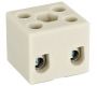 Emech Terminals/Accessories - Steatite Ceramic High Temp. Blocks - DESTB-0402 - 2 Pole steatite steatite ceramic high temperature blocks terminal 41a 750v