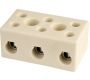 Emech Terminals/Accessories - Steatite Ceramic High Temp. Blocks - DESTB-1003 - 3 Pole steatite steatite ceramic high temperature blocks terminal 57a 750v