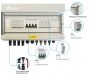 Solar Power Connection - Combiner Boxes and Accessories - TCB-WKA-4I1O-1000V - Control and Safety Equipment for Solar Power distribution. 4-In, 1-Out Combiner box, comprising a Pre-connected Combiner Box with surge protection, current isolation and leakage/grounding protection. Additionally supplied with photovoltaic connectors, cable glands and breather plug.

For a larger sized image and a wiring diagram, click datasheet link