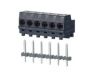 PCB Terminal Blocks, Connectors and Fuse Holders - Plug and Socket PCB Terminal Blocks - SP14506HBPC - 6 Pole horizontal spring PCB terminal block 5mm pitch 16A 250V