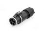 Weatherproof/Waterproof Connectors - TeePlug & Sockets - THB.389.A5A - Mini Plug, 5 pole Screw terminal, 7mm to 13mm cable diameter, IP68 rated 17.5A (AC/DC), 500V, 1 cable entry.  Contact Marking: 1-2-3-4-5