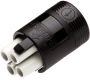 Weatherproof/Waterproof Connectors - TeePlug & Sockets - THF.380.B4A - TeePlug Powersocket 4 pole Crimp terminal 10 mm max cable diameter, 1.5 mm max conductor size IP20 17.5A 400V 1 cable entry