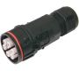 Weatherproof/Waterproof Connectors - TeePlug & Sockets - THF.404.B2E - TeePlug Powersocket 6 pole Crimp terminal 7mm to 14mm cable diameter, 1.5 mm max conductor size IP65 17.5A 400V 1 cable entry