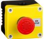 Control Stations - Emergency Stop Stations - 2DE.01.01AB - E-stop twist to release, deep base, yellow cover, black base, red mushroom head EN418