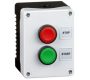 Control Stations - Push Buttons, Flush Head - 2DE.02.02AB - Two switch, grey cover, black base, red and green start stop