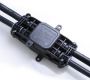 Weatherproof/Waterproof Connectors - Gel Filled - 5660/4///221 - Paguro gel connector junction box black, 4 cable entry 7.5-16mm cable with 3 pole terminal block