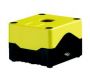 Enclosures - Rectangular Enclosures/Junction Boxes - DE01S-P-YB-1 - Size 1, Standard base Polycarbonate material black base yellow lid with 1 hole