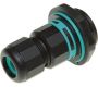 Weatherproof/Waterproof Connectors - Micro TeeTube - THB.391.L4A - TeeTube micro sized, 4 Pole Multiple contact 7mm to 12mm, 4 mm max conducter size IP68 17.5A 450V through chassis connector, includes fixing locknut