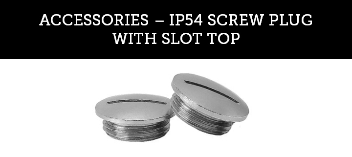 IP54 SCREW PLUG WITH SLOT TOP